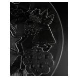 Christmas Round Glass Platter -Various Christmas Motifs