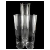 Group of 3 ***Tall*** 20 & 25 inch Cylinder Vases - For Flowers or Fill with Decor