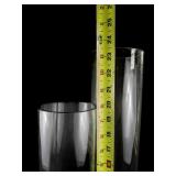 Pair of ***Tall*** 20 & 23.5 inch Cylinder Vases - For Flowers or Fill with Decor
