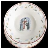 2003 Set of 12 Snowman Christmas Dishes. 4 Bowls, 4 Salad Plates, 4 Dinner Plates
