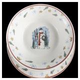 2003 Set of 12 Snowman Christmas Dishes. 4 Bowls, 4 Salad Plates, 4 Dinner Plates