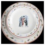 2003 Set of 12 Snowman Christmas Dishes. 4 Bowls, 4 Salad Plates, 4 Dinner Plates