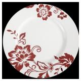 Martha Stewart Set of 8 Orleans Red Dinner Plates 11.5"