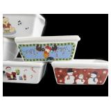 Group of Six - Mini Bread Loaf Baking Pan - CHRISTMAS THEMED