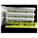 Group of Six - Mini Bread Loaf Baking Pan - Green and Red Christams Tree Pattern