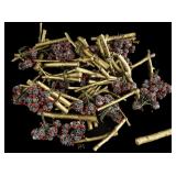 Display Decor - Small Centerpieces - Mini Cones, Holly Berries and Gold Twig Bundles - 4in approx