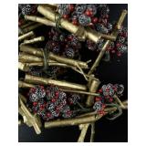 Display Decor - Small Centerpieces - Mini Cones, Holly Berries and Gold Twig Bundles - 4in approx
