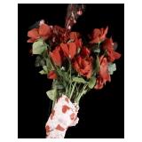 Lot of Red Faux Roses/Flowers