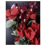 Lot of Red Faux Roses/Flowers