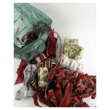 Lot of Christmas Ribbon & Decor