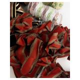 Lot of Christmas Ribbon & Decor