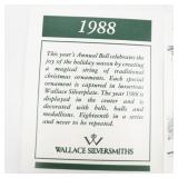 Wallace Silversmiths  1988 "Holiday Bells & Medallions" silver plate Christmas Sleigh Bell Ornament . Limited Edition 18th in a Series