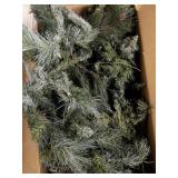Large Box of Green Garland X-Mas Decorations