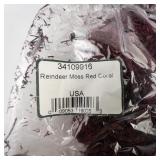 Group of Decor -White Fake Snow, Reindeer Moss Red Coral & Blue Confetti