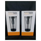 Wesmool Pour Over Coffee Maker Tumbler - Double Wall Glass with Three-Layer Stainless Steel Filter