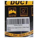 CZOFFPRO Duct Tape 20 Yard x 2 Rolls, Black - Set of 4