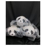 Lot of 3 Snugmates Stuffed Animal Pandas