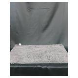 Lot of 3 Chenille Long Bathroom Rugs Runners - Dark Grey