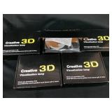 Lot of 5 Creative 3D Visualization Lamps