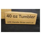 Set of 2 Dreamfocus 40 oz Tumblers with Handle, Straw, and Lid
