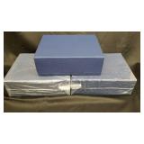 Set of 3 Blue Index Card File Boxes
