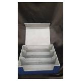Set of 3 Blue Index Card File Boxes