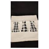 Set of Checkered Bunny Design Kitchen Towels