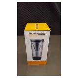 Wesmool Pour Over Coffee Maker Tumbler - Double Wall Glass with Straw