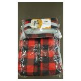 Red and Black Plaid Dog Coat, Size XL