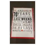 Simple 70th Birthday Greeting Card with Red Envelope