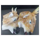 Pair of Decorative Deer Head Masks