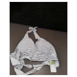 Striped Halter Bikini Top - Medium