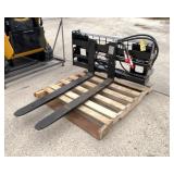 Hydraulic Skid Steer Fork Attachment SA-AD