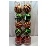 10 New  Shatter Proof Ornaments