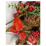 Large Bunch of New Pinecones,Berries, Frosted Cyprus Picks