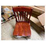 Two Cherry Oak Dining Room Chairs