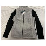 Cutter and Buck Womens Zip Up Jacket - Black and Gray - M