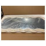 Full Length White Wavy Mirror