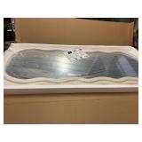 Full Length White Wavy Mirror