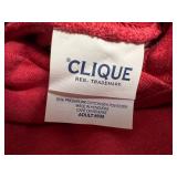 6 Clique Red Hooded Sweatshirts - Medium