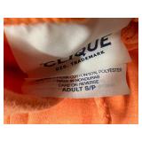 6 Orange Zip Up Hooded Sweatshirts - Small