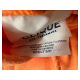 6 Orange Zip Up Hooded Sweatshirts - Small