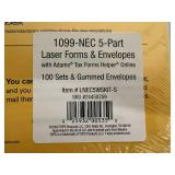 5x 100ct Sets of 1099-NEC Laser Forms and Envelopes
