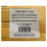 5x 100ct Sets of 1099-NEC Laser Forms and Envelopes