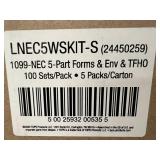 5x 100ct Sets of 1099-NEC Laser Forms and Envelopes