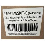 5x 100ct Sets of 1099-NEC Laser Forms and Envelopes