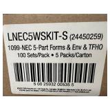 5x 100ct Sets of 1099-NEC Laser Forms and Envelopes