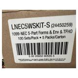 5x 100ct Sets of 1099-NEC Laser Forms and Envelopes