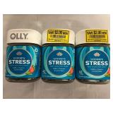 3 Bottles of Olly Goodbye Stress Gummies