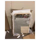 LuxHomez 20 in. W x 30 in. H Gold Vanity Rectangle Wall Mirror Aluminum Alloy Frame Bathroom Mirror   Customer Returns See Pictures